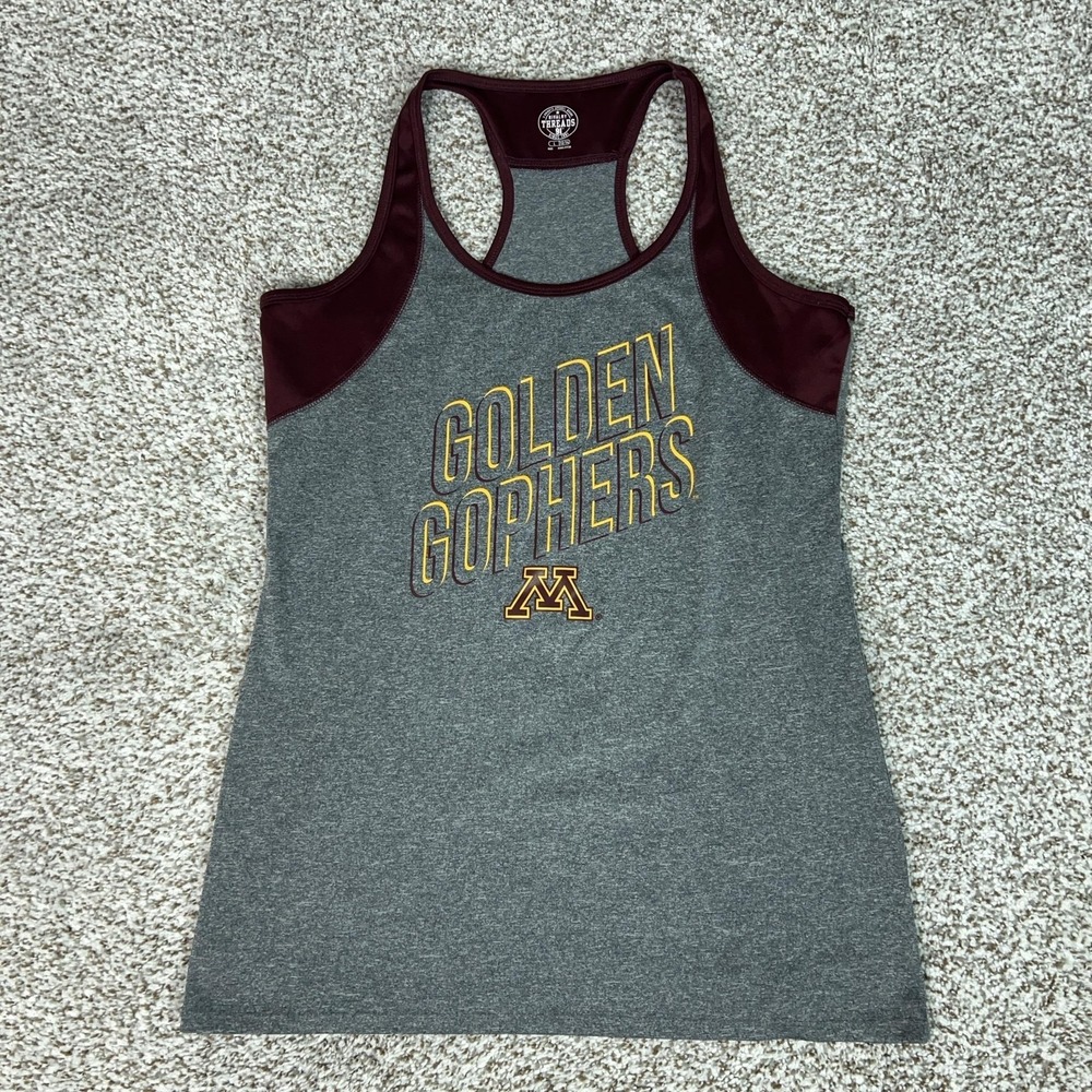 Minnesota Golden Gophers Womens Tank Top Large Gray NCAA College Rivalry Threads